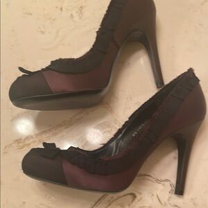 Pedro Garcia Black Heels with rounded Toe and Stiletto Heel